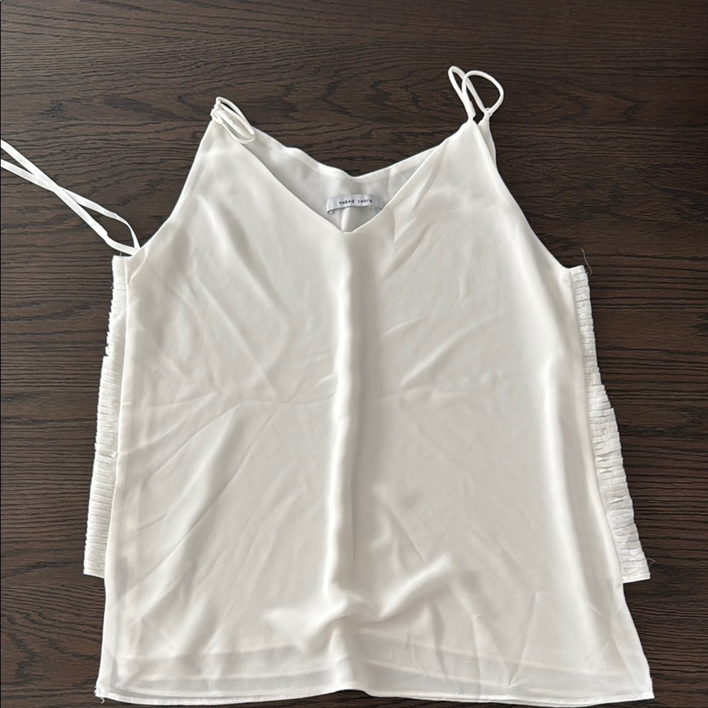 Naked Zebra Ivory Sleeveless Blouse